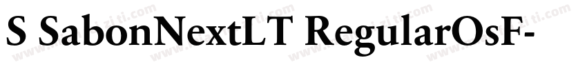 S SabonNextLT RegularOsF字体转换